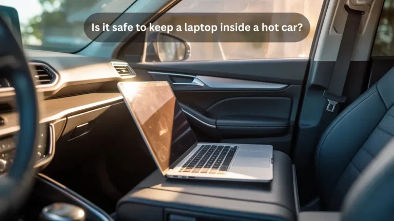 Is it safe to keep a laptop inside a hot car?