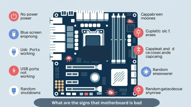 What are the signs that motherboard is bad