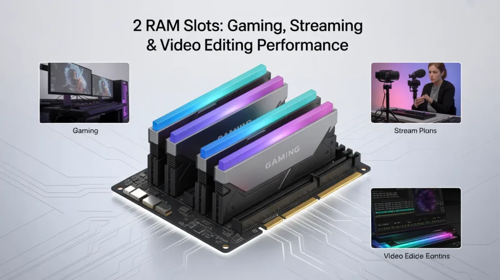 Are 2 RAM Slots Enough for Gaming, Streaming, or Video Editing PC performance showcase with RGB memory modules