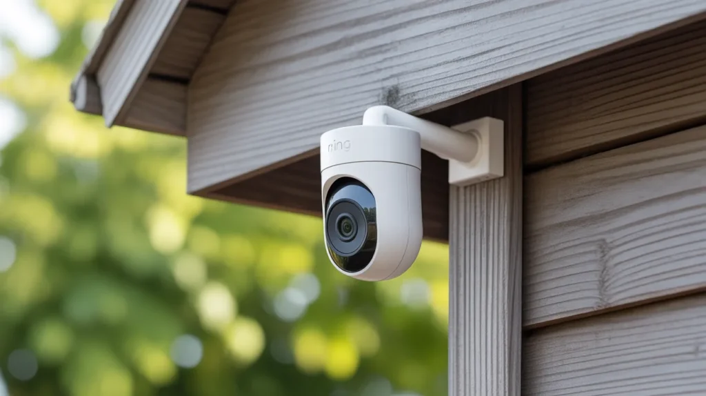 Ring security camera mounted outdoors. what is the ideal height for installing a Ring camera?