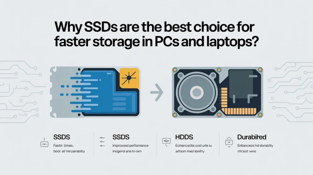 Why SSDs Are the Best Choice for Faster Storage in PCs and Laptops – comparison of SSDs vs HDDs for speed and durability