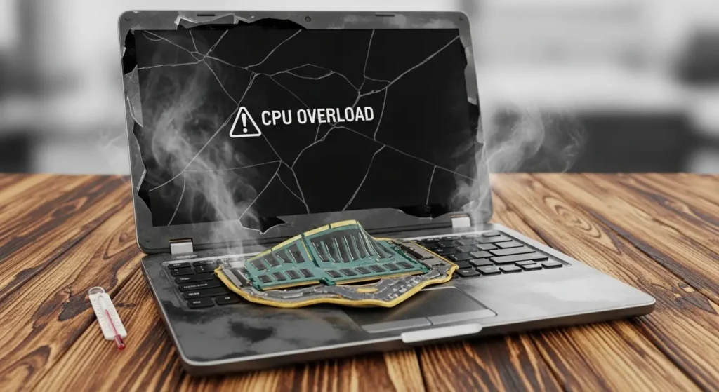 Laptop overheating with smoke and CPU overload warning – Will Increasing Laptop RAM Fix CPU Overheating Problems?