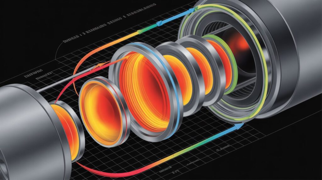 Multi-element thermal camera lens design showing why thermal cameras are so expensive and how lens quality affects image accuracy