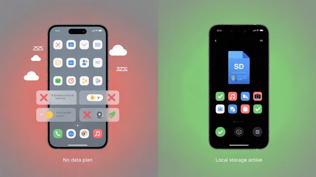Which Features Stop Working Without a Data Plan? Cellular trail camera showing disabled alerts and no live app access.
